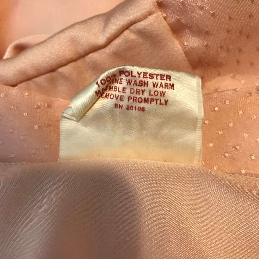 Vintage 70's Bathrobe Satin Silky Supri Drink Mix OS One Size Light Pink Kimono - Picture 8 of 8